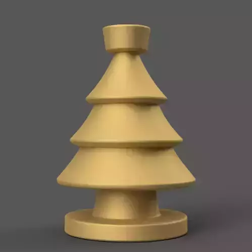 Christmas Tree Candle Container STL 3D print model