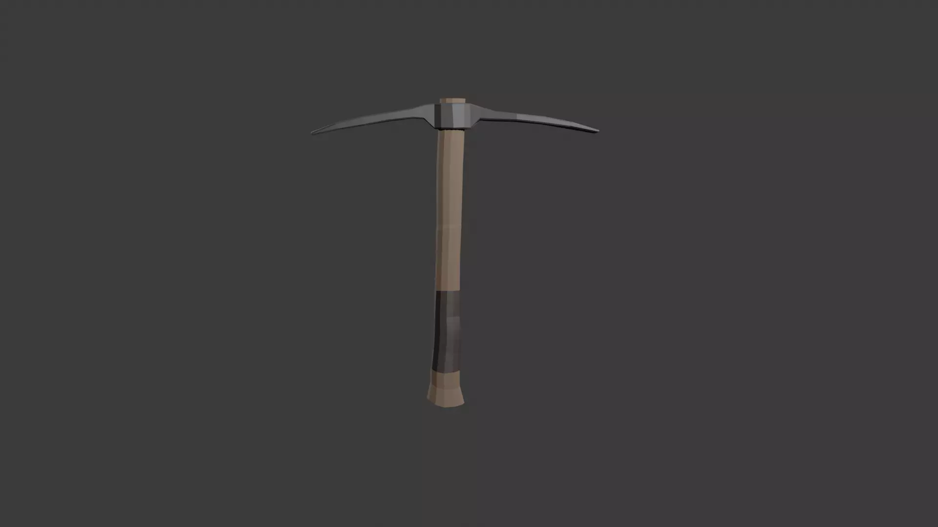 Low Poly PickAxe Low-poly 3D model_3