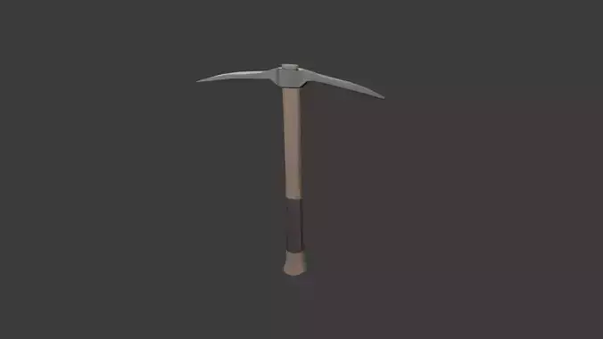 Low Poly PickAxe Low-poly 3D model
