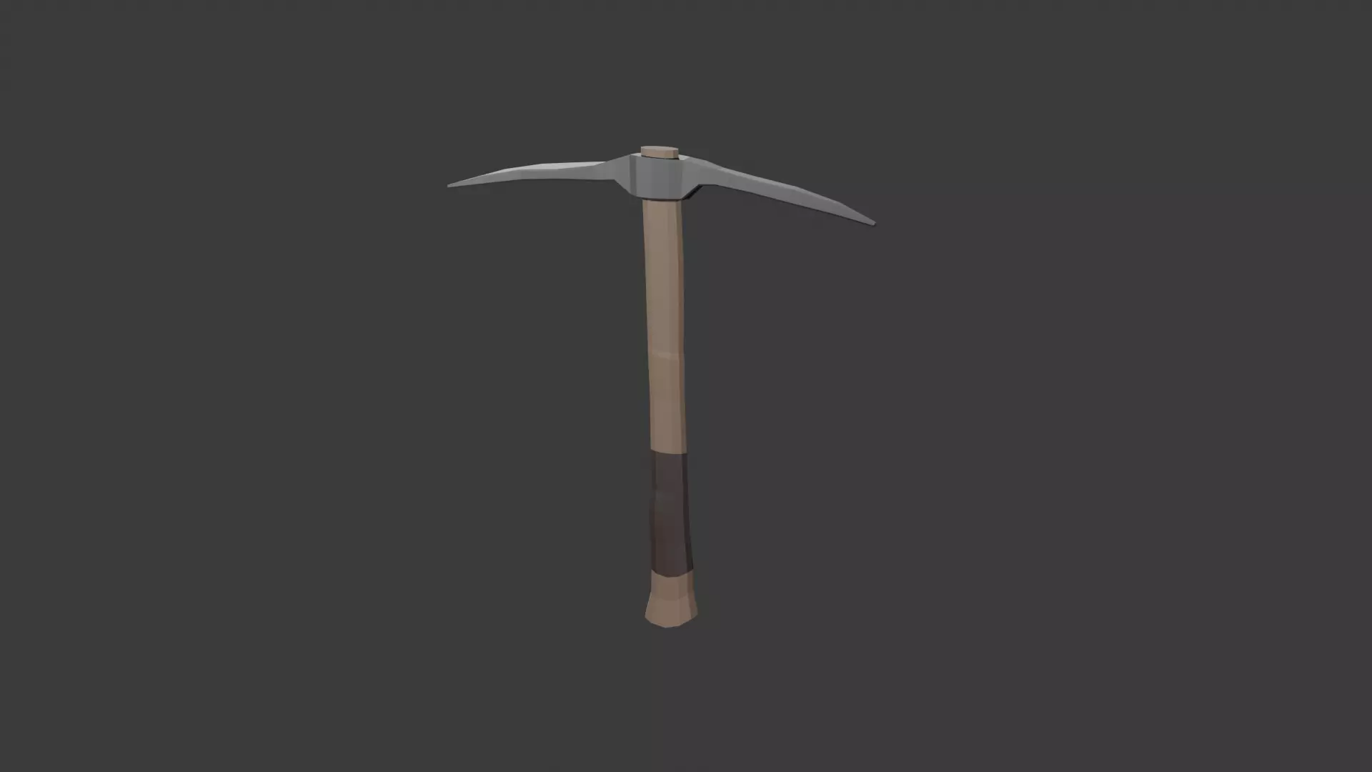 Low Poly PickAxe Low-poly 3D model_0