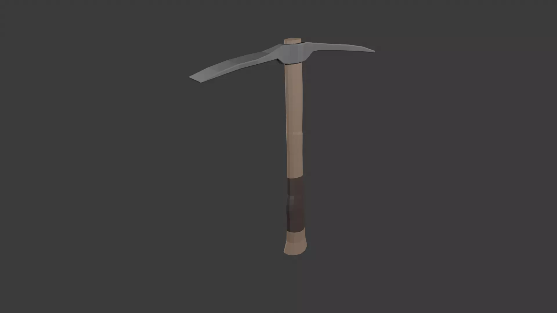 Low Poly PickAxe Low-poly 3D model_5