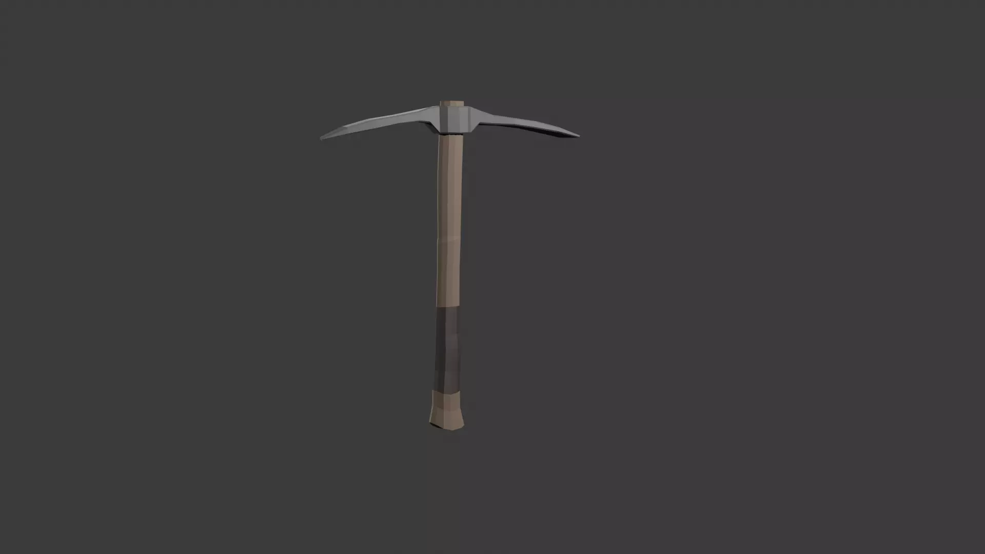 Low Poly PickAxe Low-poly 3D model_2