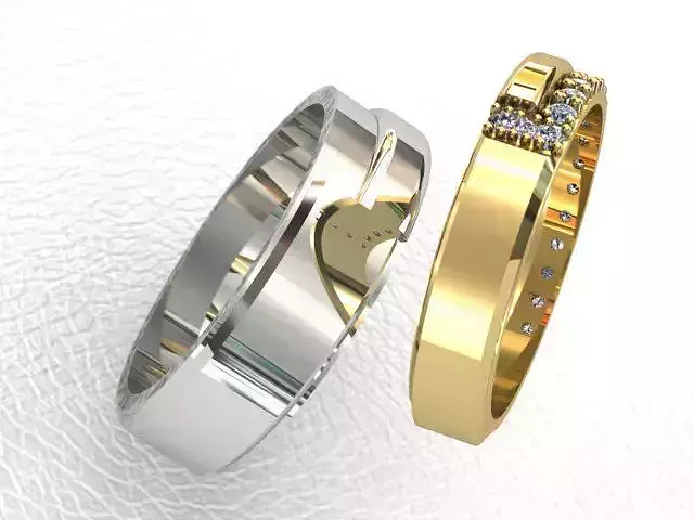Couple engagement ring for man and woman
