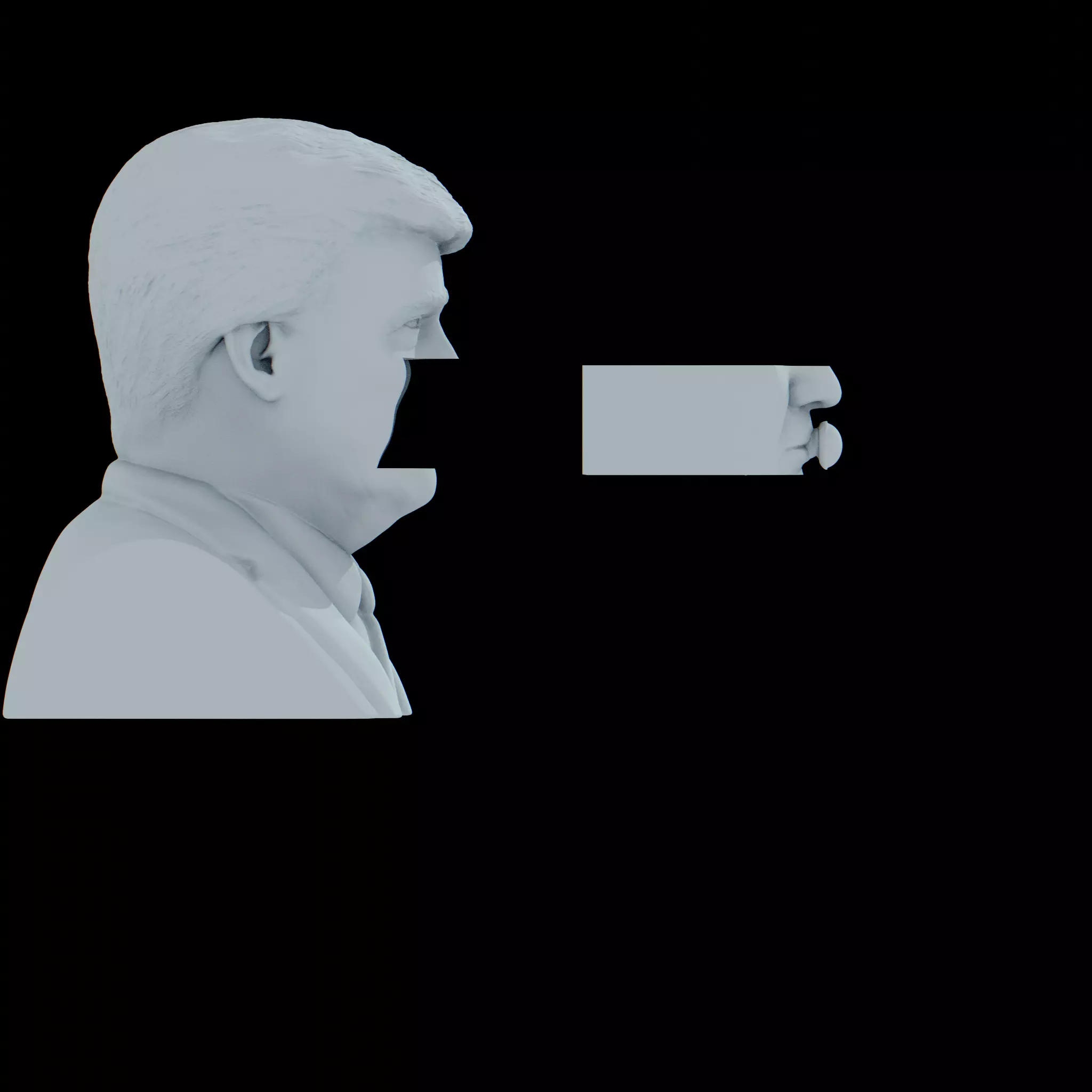 Donald Trump Bust 3D Model for 3D Printing Figurine Sculpture 3D print model_1