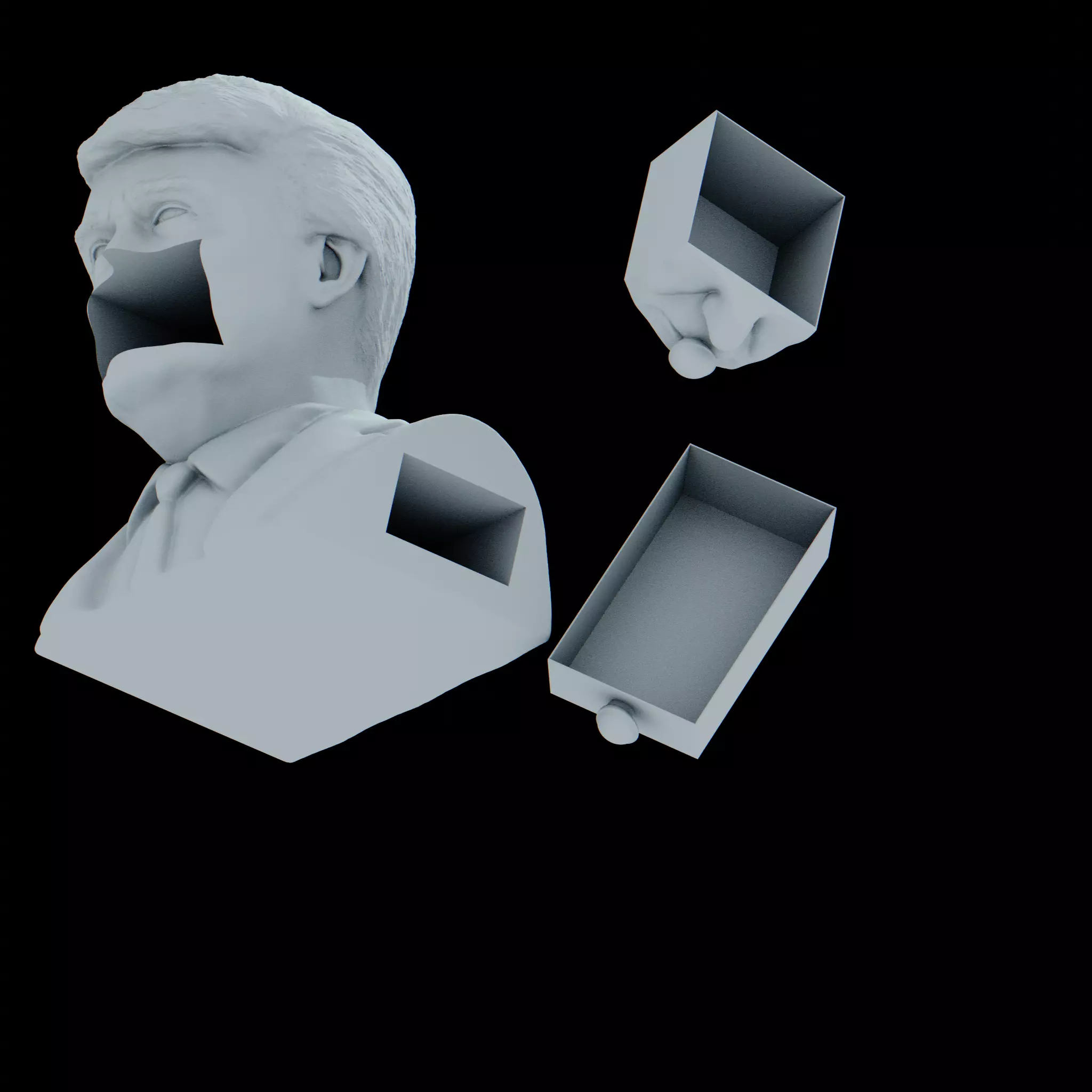 Donald Trump Bust 3D Model for 3D Printing Figurine Sculpture 3D print model_3