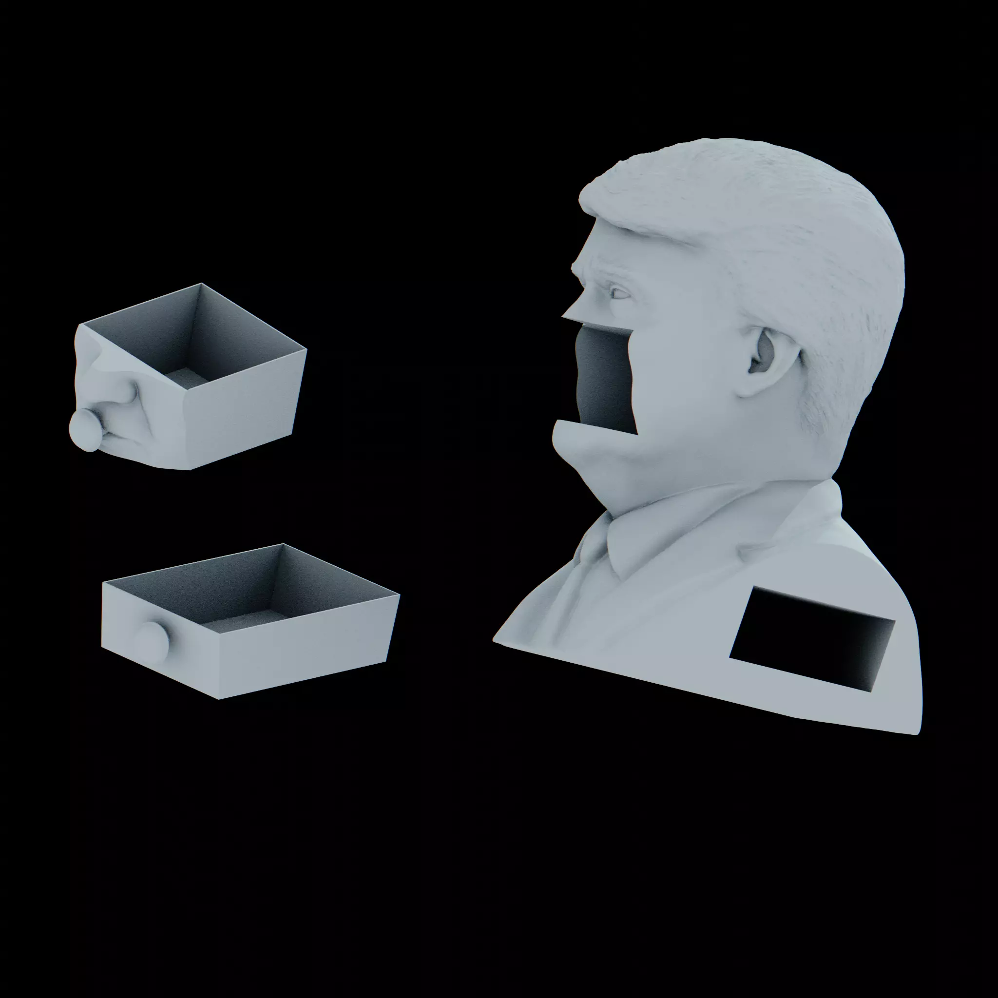 Donald Trump Bust 3D Model for 3D Printing Figurine Sculpture 3D print model_2