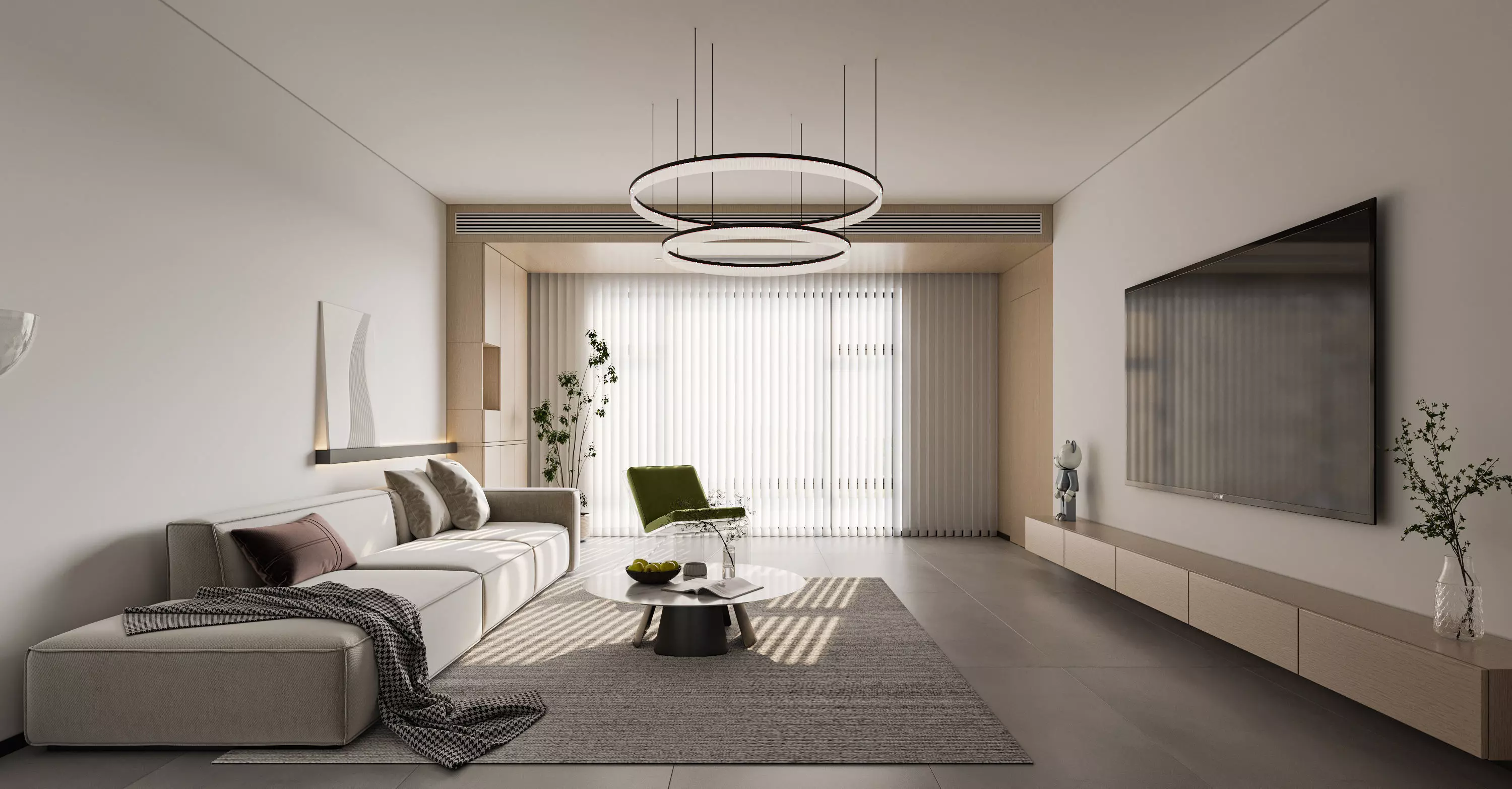Modern living room dining room interior scenes 418 3D model