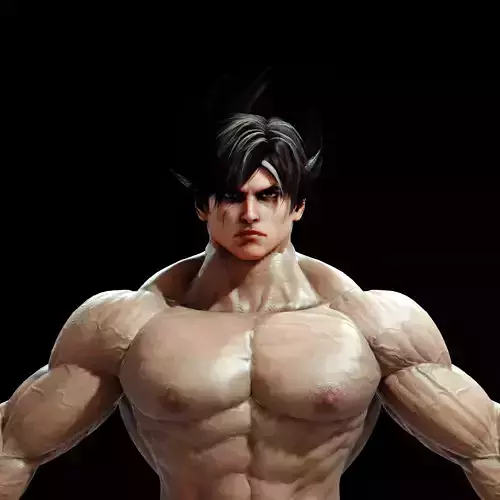 Muscular Taken 8 Character Realistic 3D Model for Games 