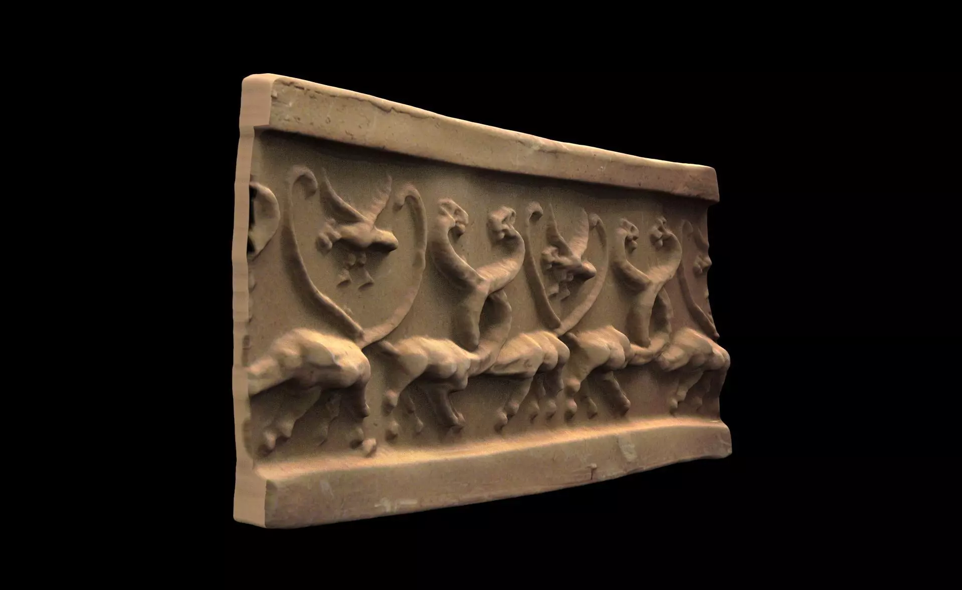Serpopard Cylinder Seal - 3D Replica 3D print model_5