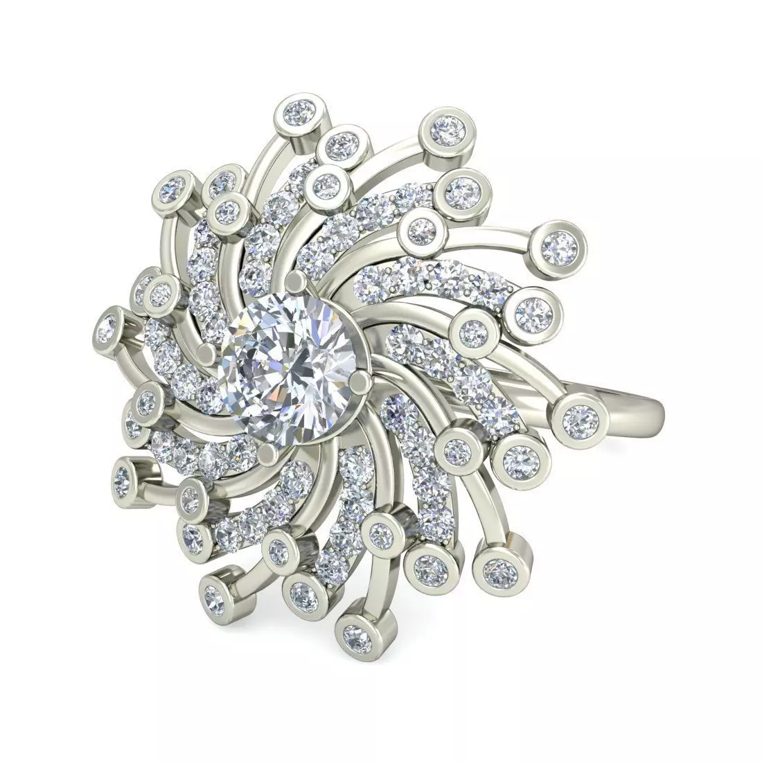 Women Ring Render 3dm STL OBJ FBX Details 3D print model_4