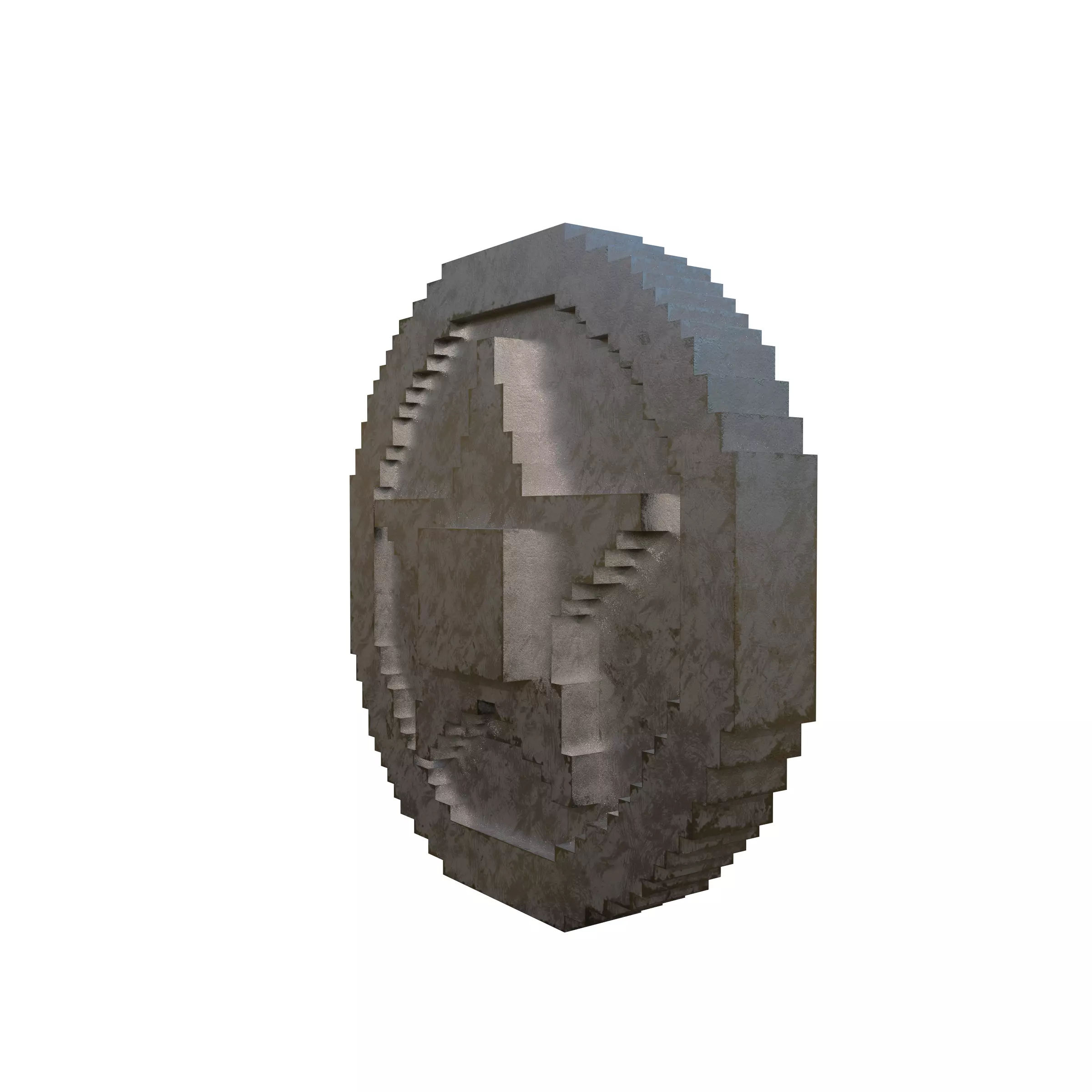 Voxel Star Coin Low-poly 3D model_9