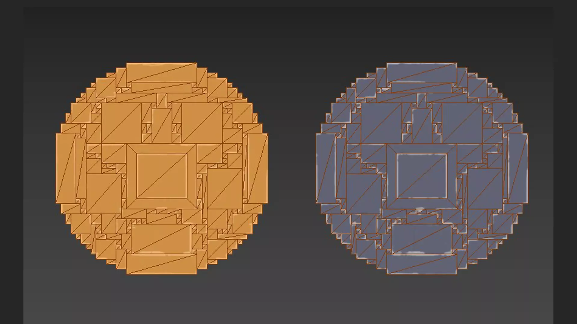 Voxel Star Coin Low-poly 3D model_7