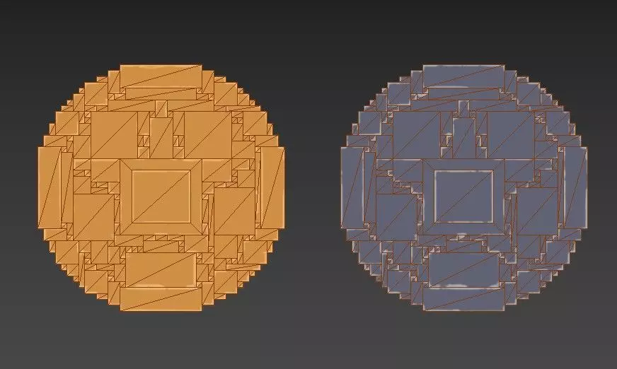 Voxel Star Coin Low-poly 3D model_15