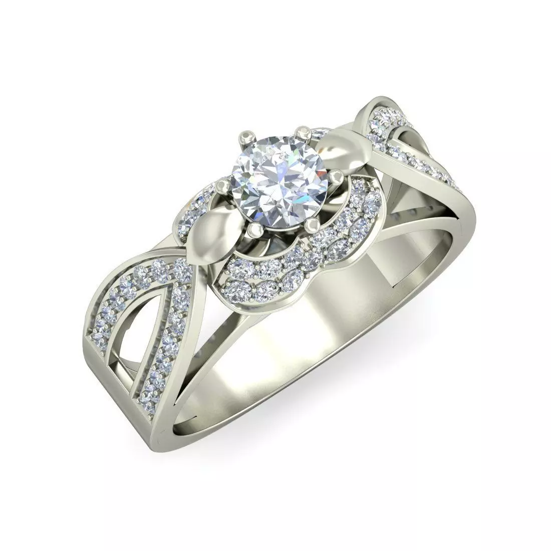 Women Ring  Render 3dm STL OBJ FBX Details 3D print model_0