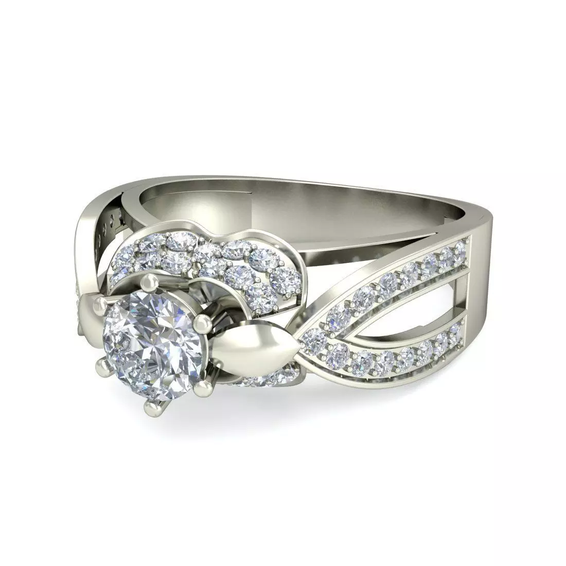 Women Ring  Render 3dm STL OBJ FBX Details 3D print model_4