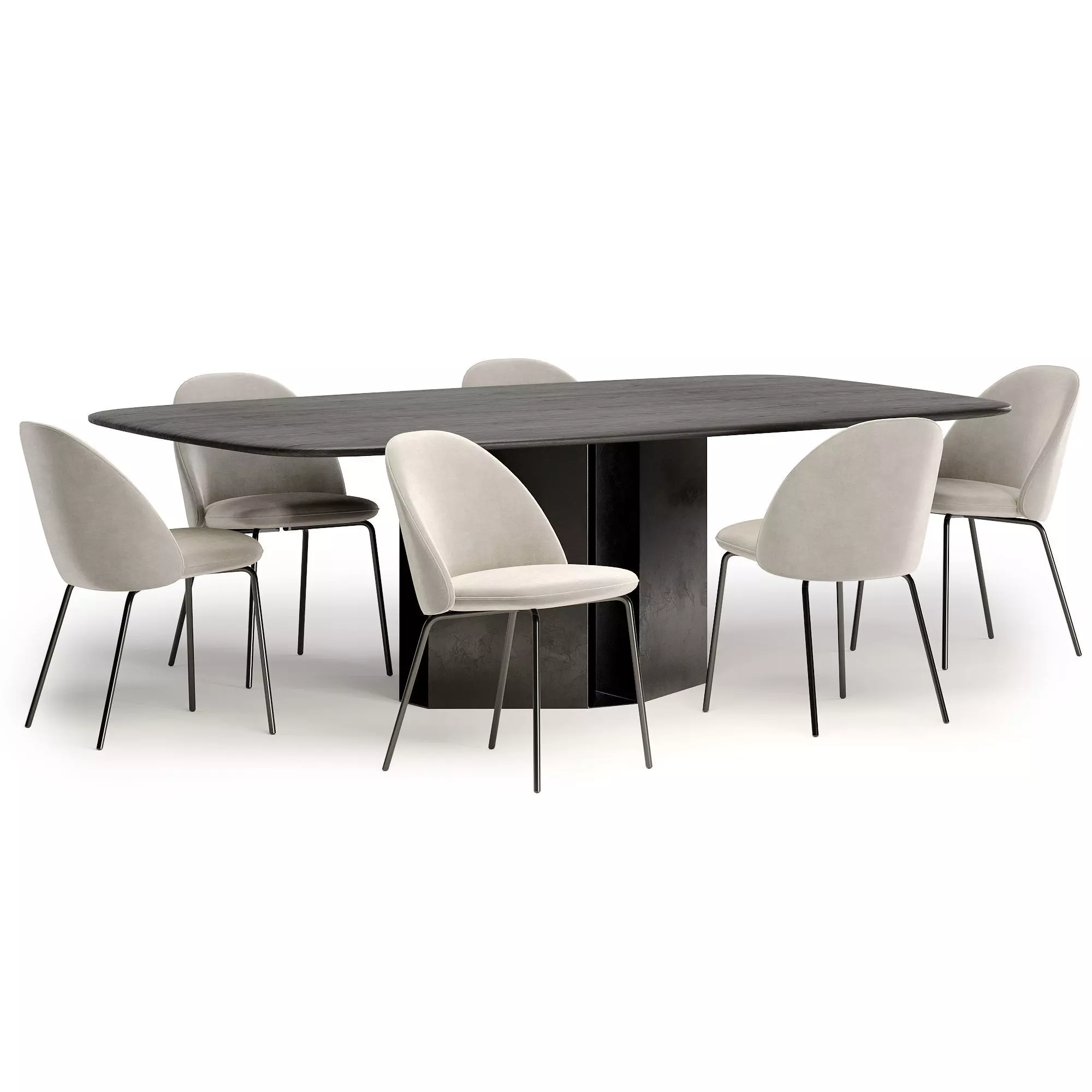 iola chair with eyl table 3D model_1