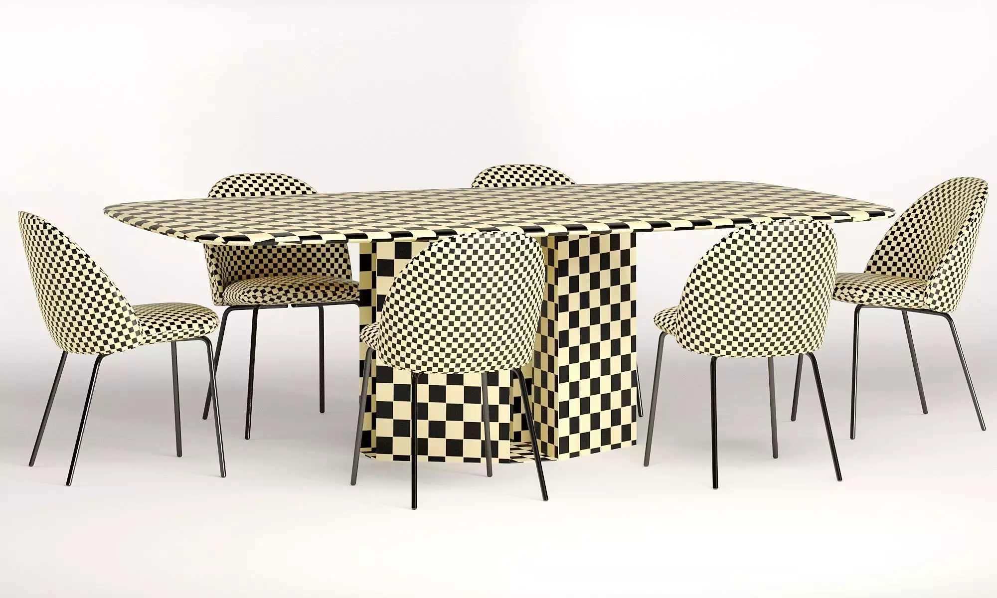 iola chair with eyl table 3D model_8