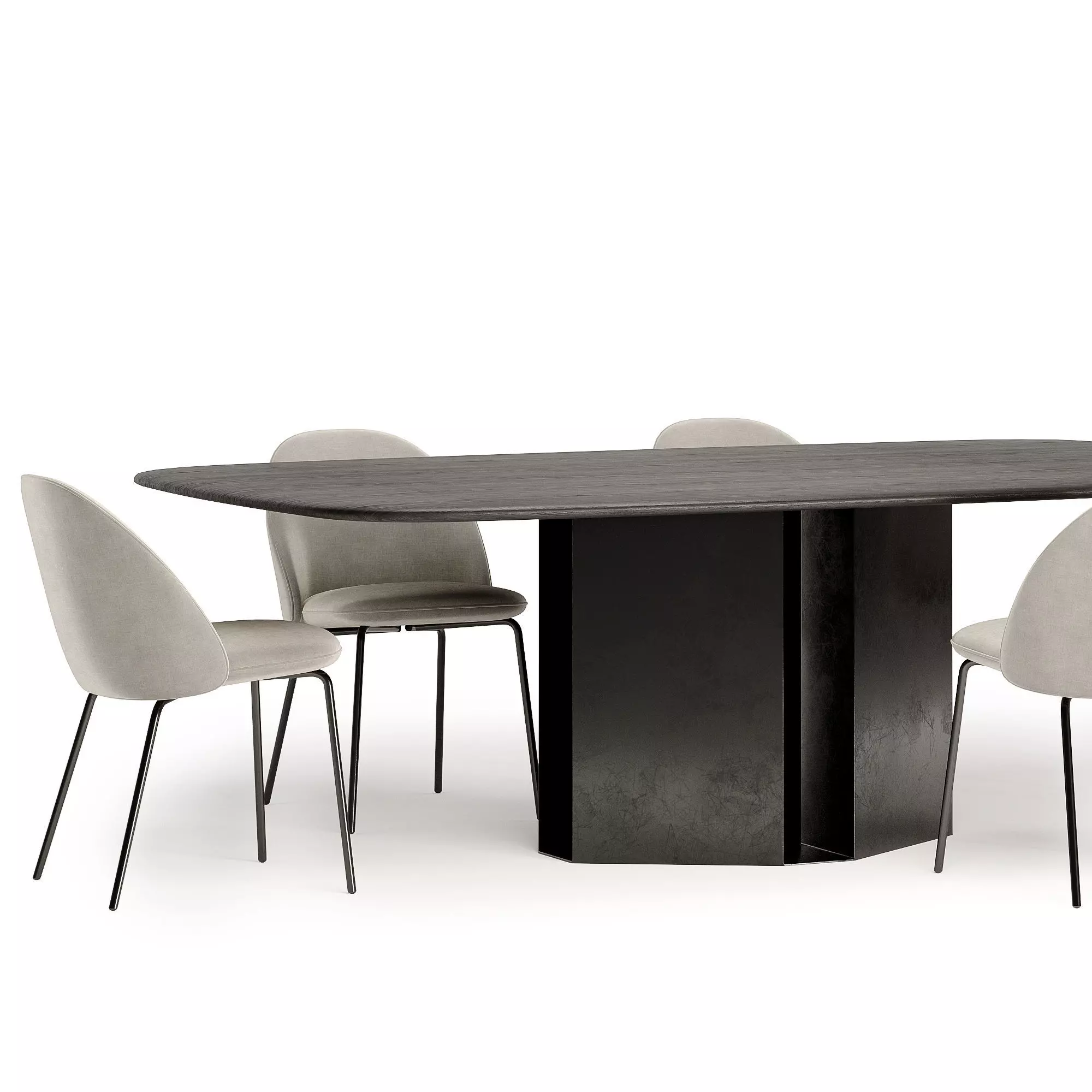 iola chair with eyl table 3D model_3