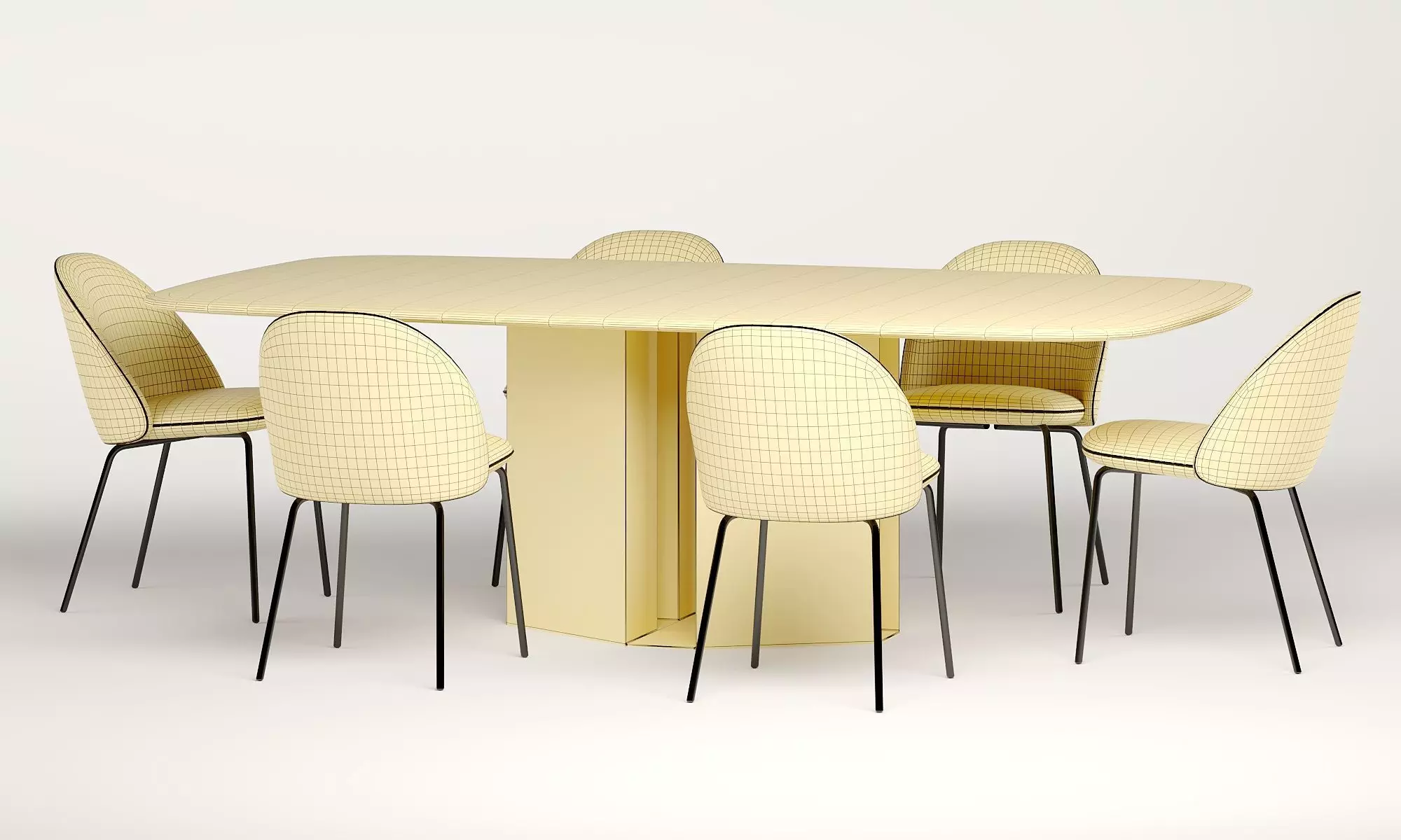 iola chair with eyl table 3D model_7