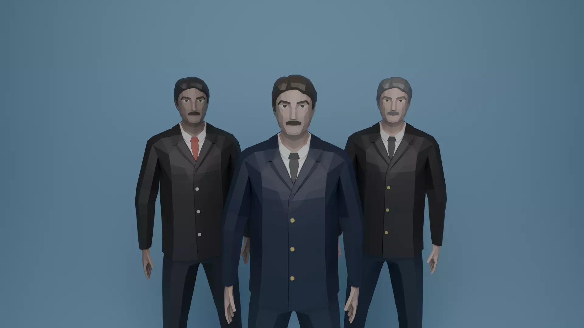 Low Poly Character Pack Rigged Low-poly 3D model_7