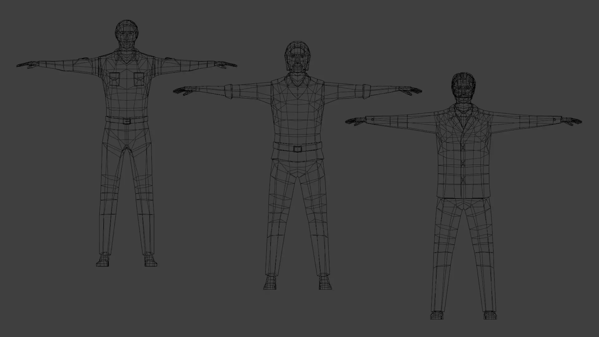 Low Poly Character Pack Rigged Low-poly 3D model_10