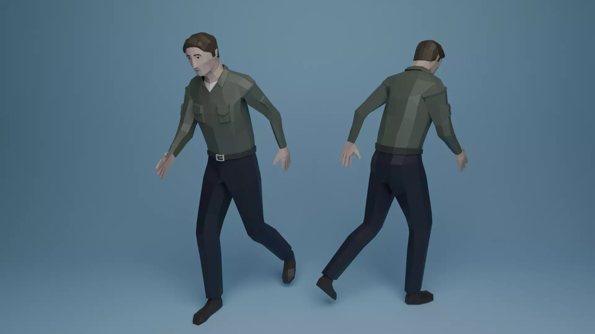 Low Poly Character Pack Rigged Low-poly 3D model_3