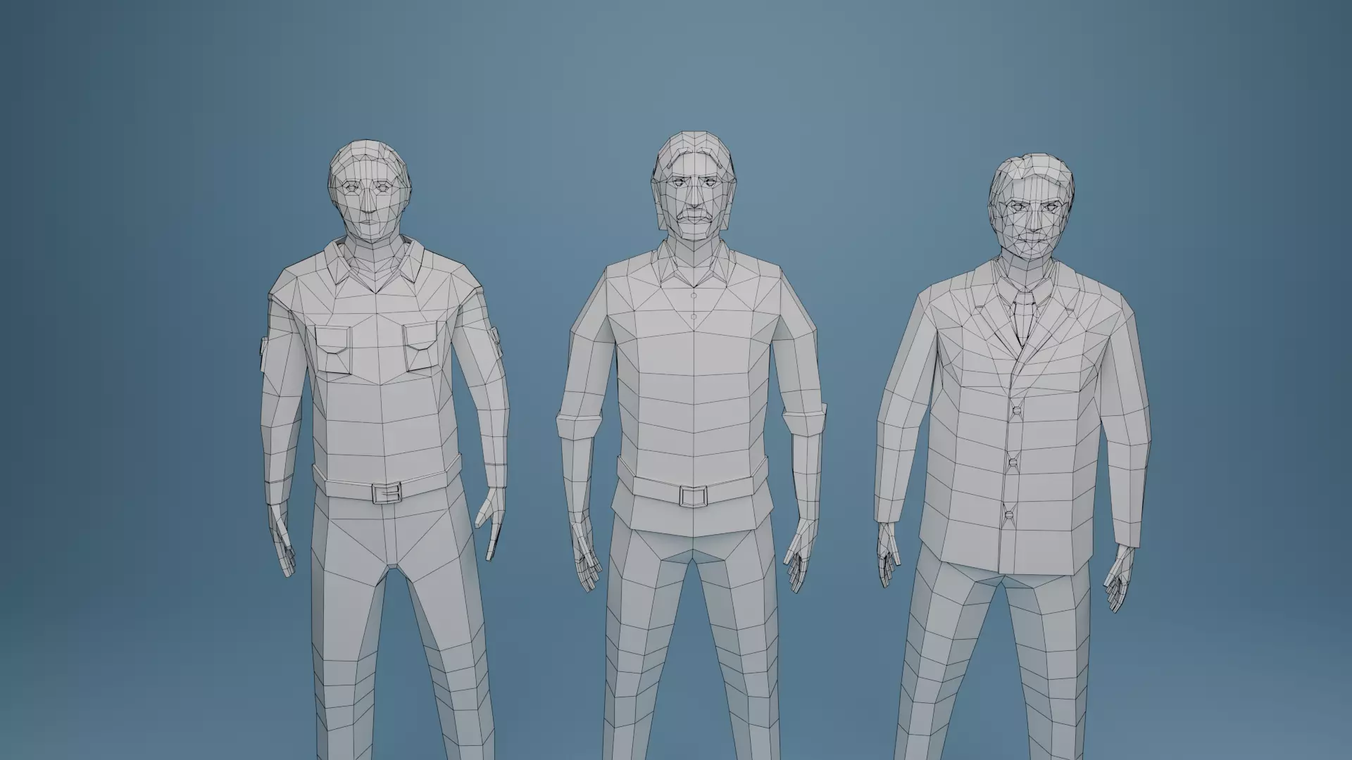 Low Poly Character Pack Rigged Low-poly 3D model_5
