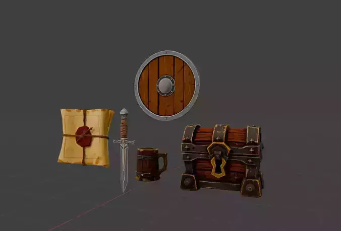 Stylized Fantasy RPG Props Pack - 01