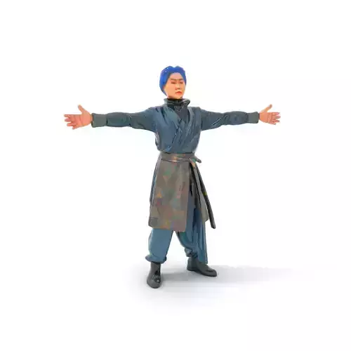 Stylish BlueHaired Character model pack
