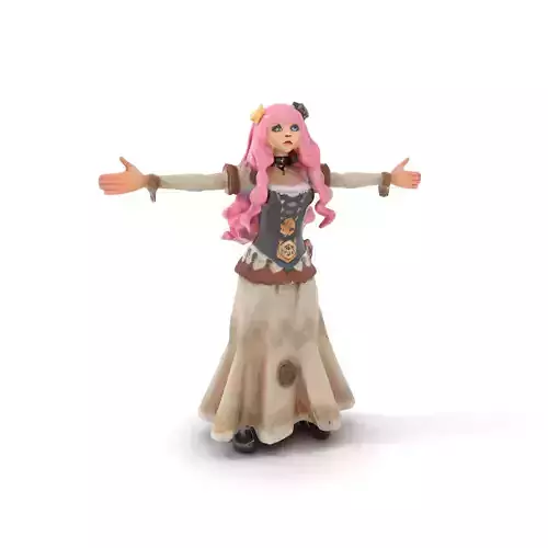 Steampunk Fashion Doll model pack