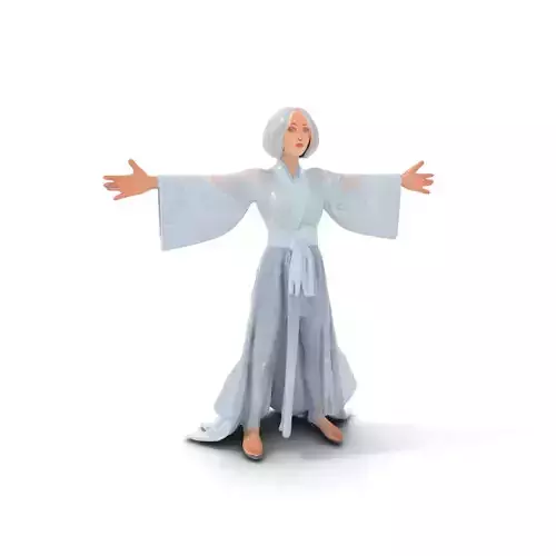 Elegant Kimono model pack Low-poly 3D model