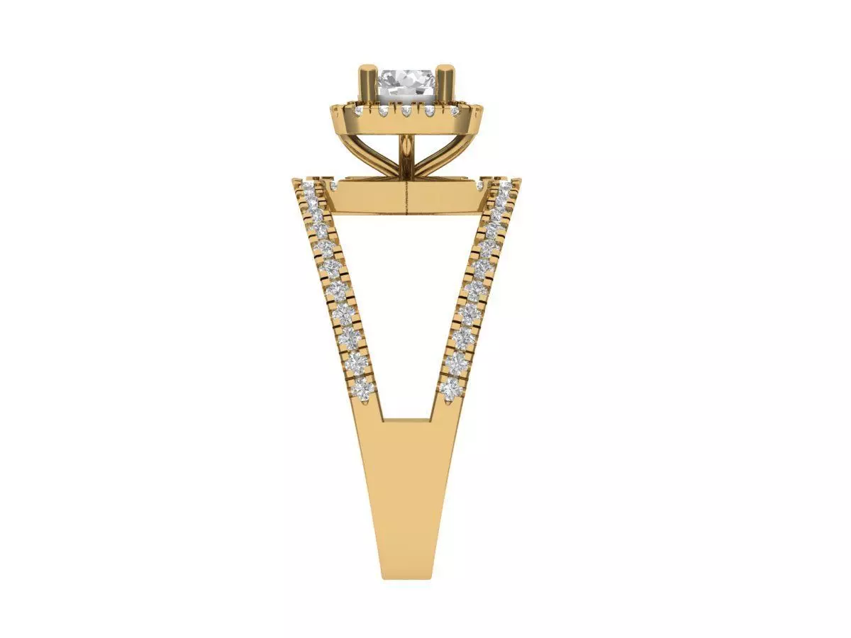 Solitaire ring  3D print model_2