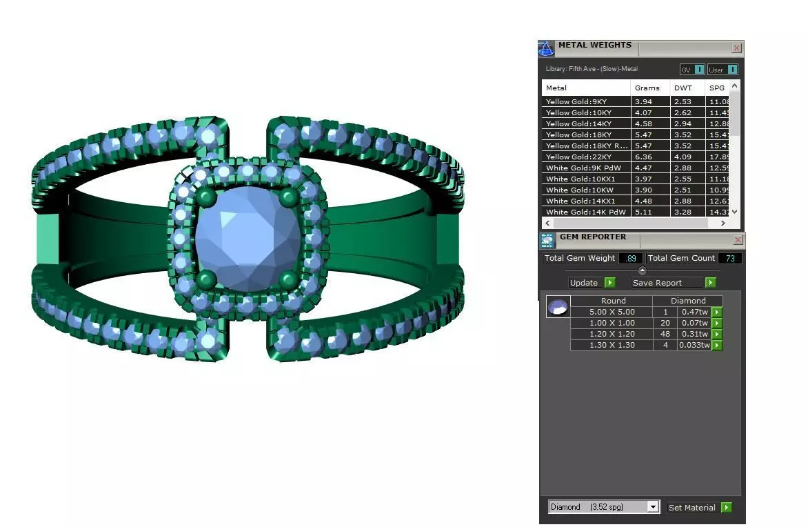 Solitaire ring  3D print model_7