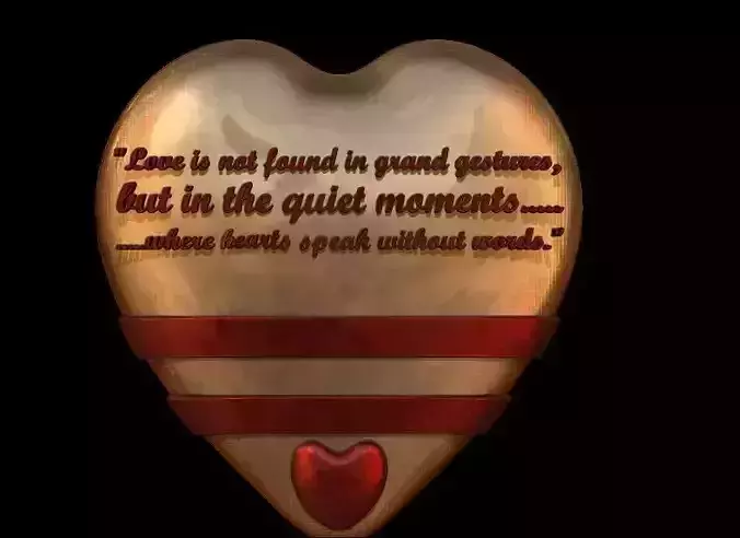 Heart Valentines Gift Box with message  3D print model