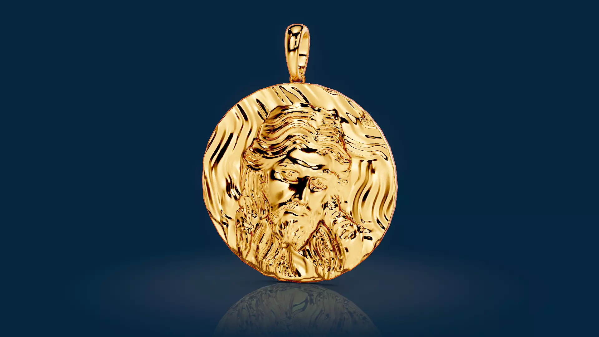 Jesus Christ pendant 3D print model_2