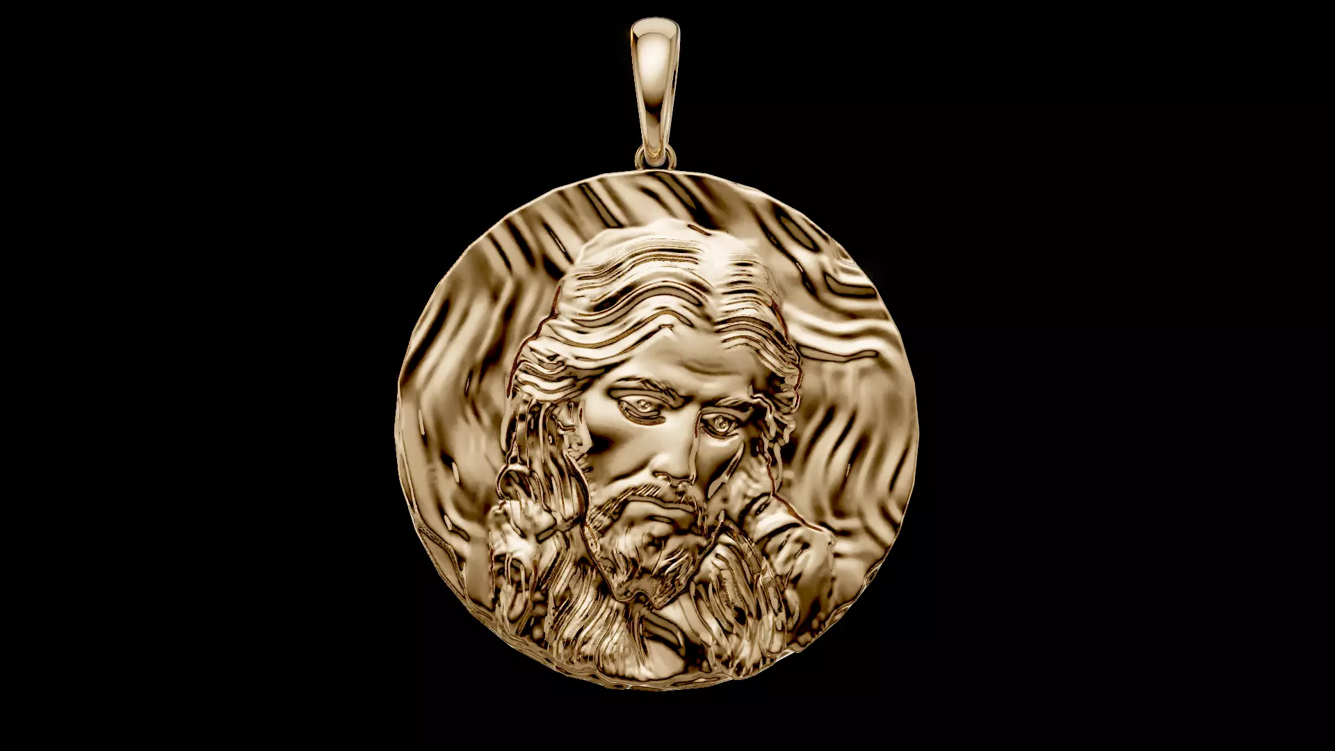Jesus Christ pendant 3D print model_0