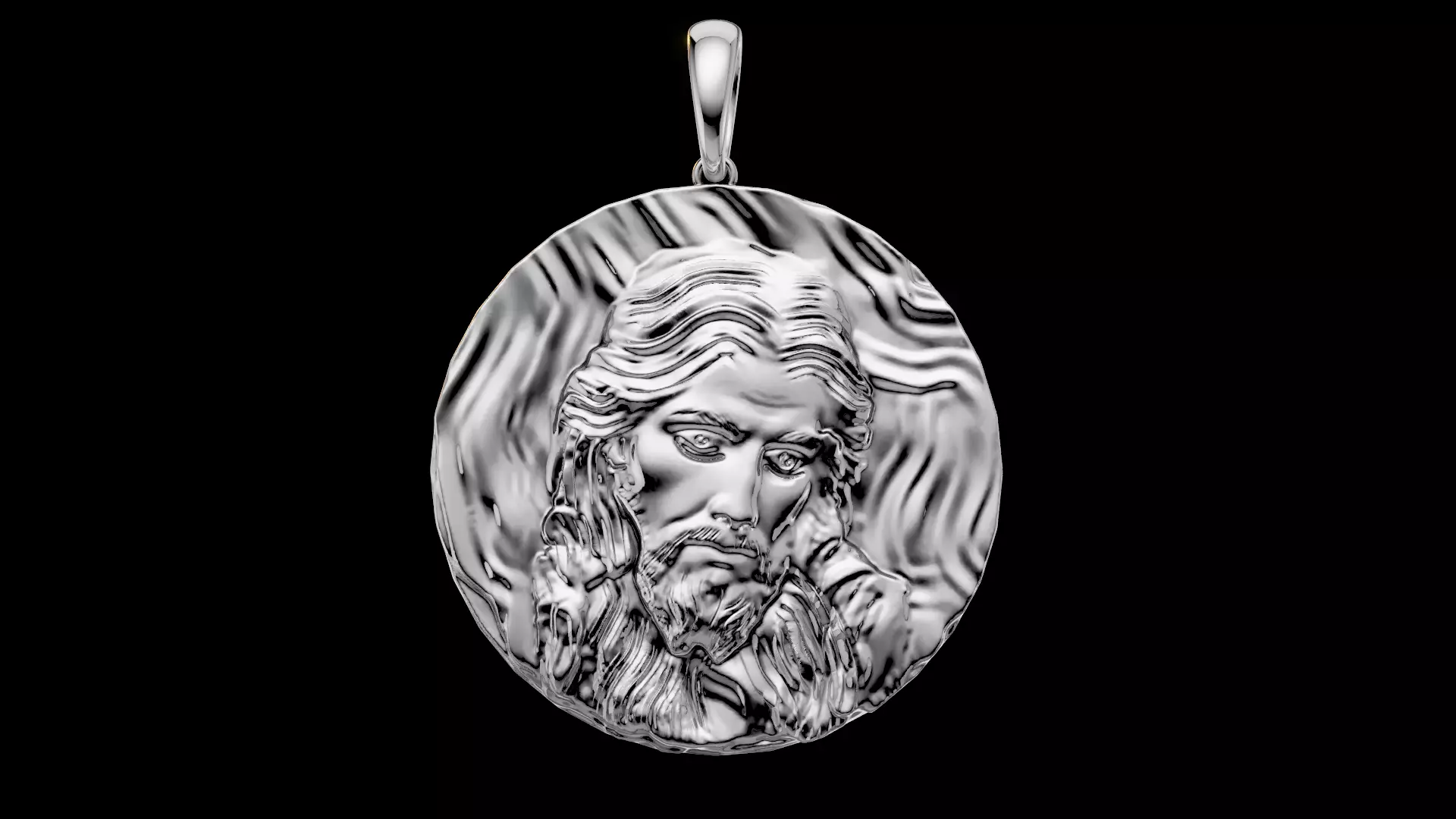Jesus Christ pendant 3D print model_8