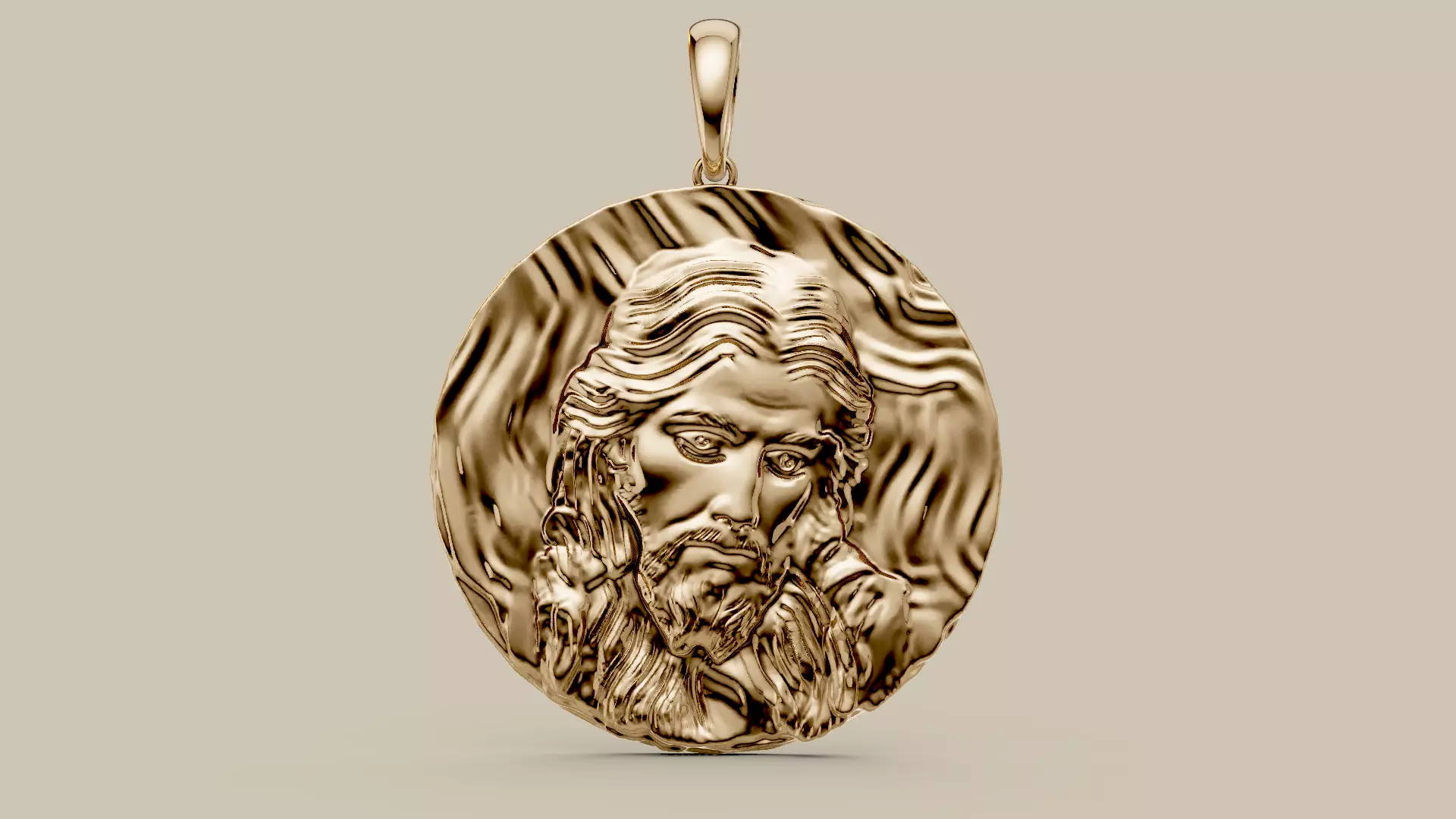 Jesus Christ pendant 3D print model_7