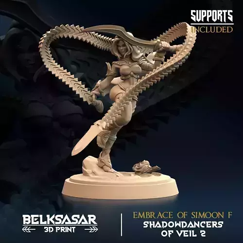 Embrace of Simoon F Nude 3D print model