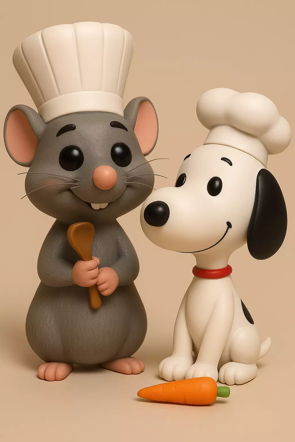 Ratatouille Remy and Snoopy 3D print model_1