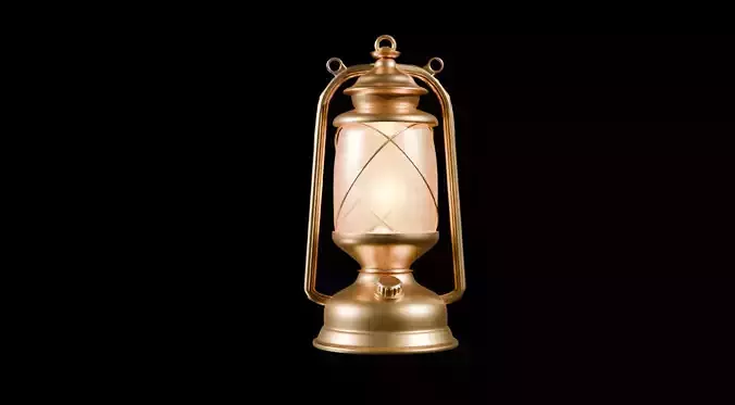Vintage Kerosene Lantern  Game Ready PBR Model