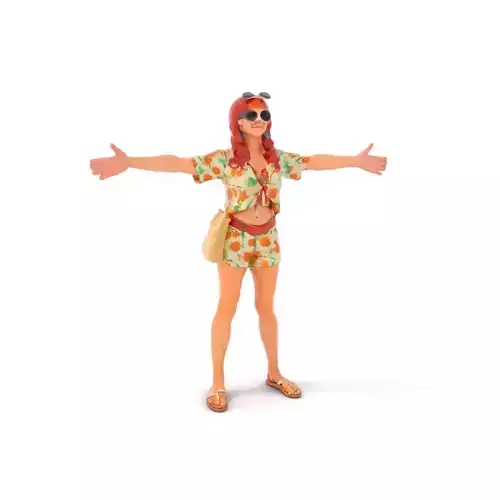 Sunflower Summer Outfit model pack Low-poly 3D model