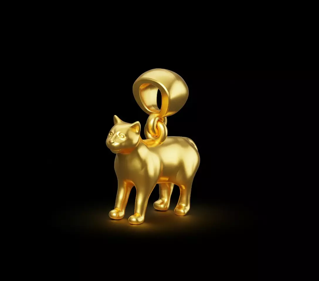 cat pendant free Free 3D print model