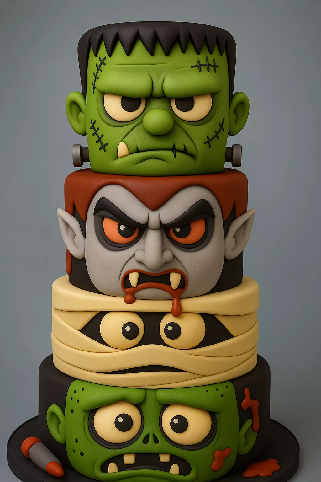 Halloween Monster Cake 3D print model_0
