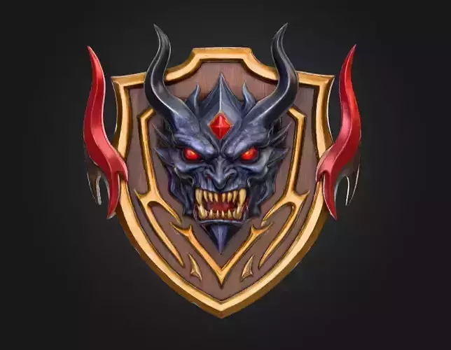 Demonic Emblem of Eternal Dominion Low-poly 3D model