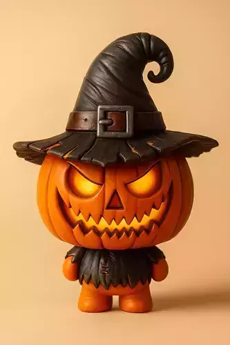 Spooky Halloween with Witch Hat