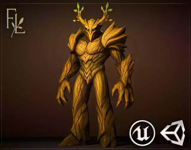 Wooden Golem - Game ready character