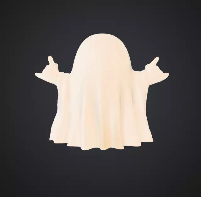 Rock n Roll Ghost 3D print model_2