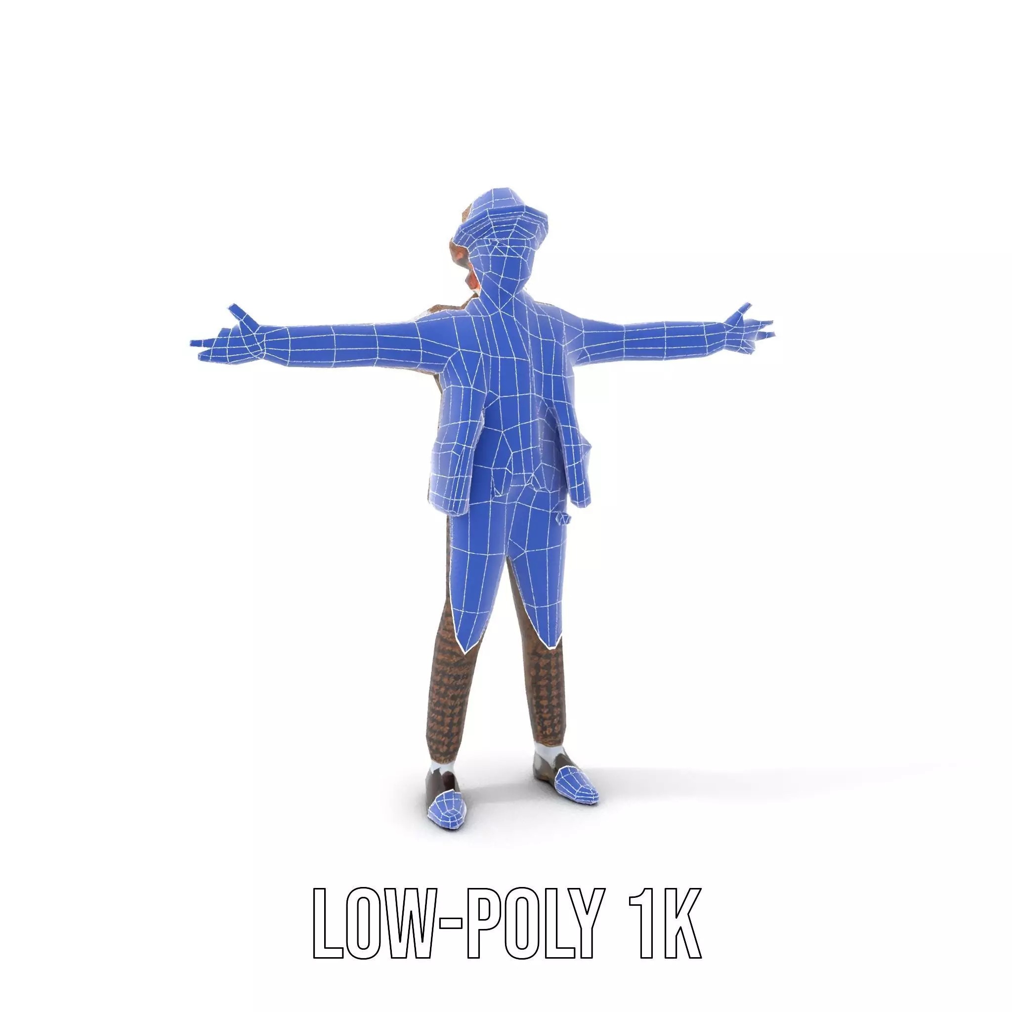 Plaid Suit Child model pack Low-poly 3D model_31