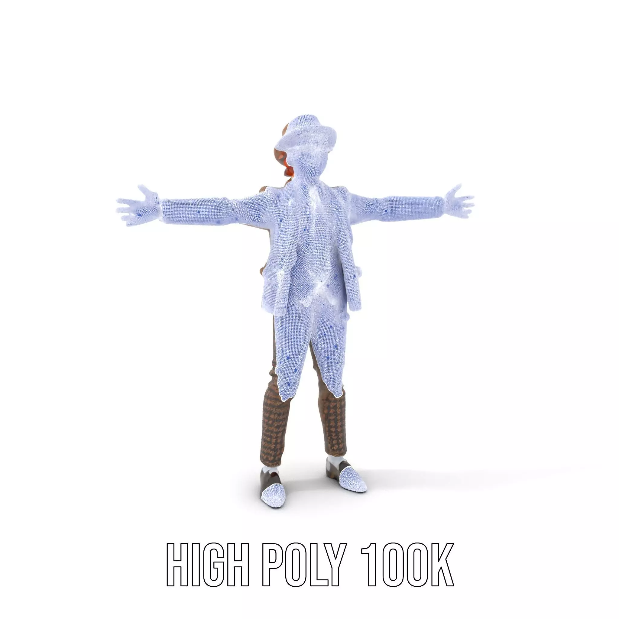 Plaid Suit Child model pack Low-poly 3D model_5